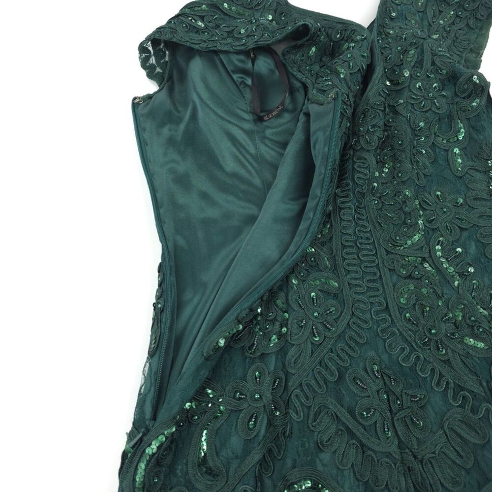 VINTAGE Sue Wong Bead Embellished Maxi Gown Romantic Feminine Ethereal Formal 4 - Picture 15 of 16